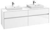 Villeroy & Boch Collaro washbasin cabinet 1600x548x500 mm, 4 drawers , for 2 washbasins, C02100