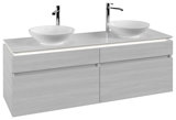 Villeroy & Boch Legato Vanity unit B600, 1600x550x500mm, 2 wash basins, LED lighting