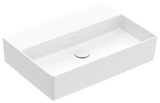 Villeroy & Boch Memento 2.0 wall-mounted washbasin, 600 x 420 mm, without tap hole, without overflow, poli...