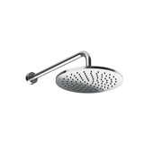 Gessi Origini anti-limestone overhead shower with joint and wall arm, diameter 250mm, 66148