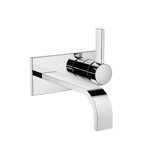 Dornbracht wall-mounted single-lever basin mixer with cover plate, without pop-up waste, 207 mm projection, 36...