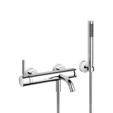 Dornbracht Meta single-lever bath mixer for wall mounting, with shower set, projection 202 mm, 33233660