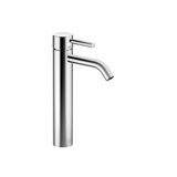 Dornbracht Meta single-lever basin mixer with raised foot, without pop-up waste, for use on surface-mounted wa...