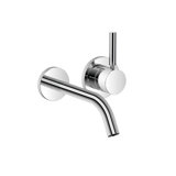 Dornbracht Meta single-lever wall-mounted basin mixer without pop-up waste, 190 mm projection, fixed spout