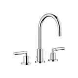 Dornbracht Tara three-hole basin mixer, with pop-up waste, 165 mm projection, 20713882