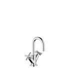 Dornbracht Tara single-hole basin mixer, with pop-up waste, 100 mm projection, 22302892