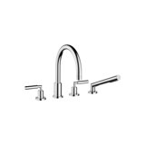 Dornbracht Tara four-hole bath mixer for bath or tile rim installation, 220 mm projection, 27512882