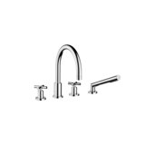 Dornbracht Tara four-hole bath mixer for bath or tile rim installation, 220 mm projection, 27512892