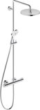 Duravit C.1 Shower System, with shower thermostat, incl. hand/head shower, projection 350mm, C142800080