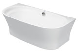 Duravit Cape Cod bathtub pre-wall version, with one sloping back, 190,0 x 90,0 cm, seamless cover, white frame...