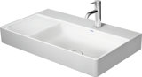 Duravit DuraSquare Waschtisch, 80x47cm, 1 Hahnloch, ohne Überlauf, Becken rechts, Unterseite glasiert, 234980...