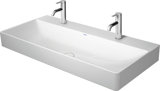 Duravit DuraSquare Waschtisch, 100x47cm, 2 Hahnlöcher, 1 Becken, ohne Überlauf, von unten glasiert, 23531000...