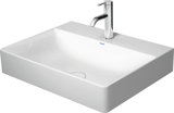 Duravit DuraSquare Möbelwaschtisch, 60x47cm, 1 Hahnloch, ohne Überlauf, Unterseite geschliffen und glasiert,...