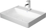 Duravit DuraSquare Aufsatzbecken, 60x47cm, 1 Hahnloch, ohne Überlauf, Rückwand glasiert, geschliffen, 235460...