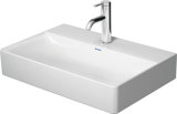 Duravit DuraSquare washbasin, furniture washbasin Compact 60x40 cm, without tap hole, without overflow, with t...
