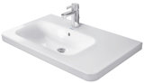 Duravit Möbelwaschtisch DuraStyle 80cm, mit Überlauf, mit Hahnlochbank, 1 Hahnloch Becken links