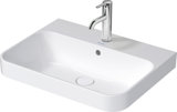 Duravit Happy D.2 Plus Aufsatzbecken, 236060, 1 Hahnloch, 600x460 mm, geschliffen, mit Überlauf, mit Hahnloch...