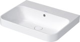 Duravit Happy D.2 Plus Aufsatzbecken, 236060, ohne Hahnloch, 600x460 mm, geschliffen, mit Überlauf, mit Hahnl...