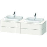 Duravit Happy D.2 Plus Vanity unit for wall-mounted console, 1600x550 mm, 4 drawers, for 2 top-mounted basins