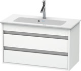 Duravit Ketho Vanity unit wall hung Compact 6453, 2 drawers, incl. siphon cut-out and apron, 800mm, for ME by ...