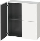 Duravit L-Cube semi-high cupboard, width 700mm, depth 243mm, 2 doors