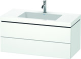 Duravit L-Cube Möbelwaschtisch c-bonded mit Unterbau wandhängend, 100x48 cm, 2 Schubkästen, ohne Überlauf,...