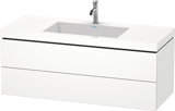 Duravit L-Cube Möbelwaschtisch c-bonded mit Unterbau wandhängend, 120x48 cm, 2 Schubkästen, ohne Überlauf,...