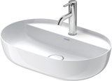 Duravit Luv top basin 60x40cm, without overflow, with tap hole bench, 1 tap hole, sanded, outside colour white...