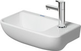 Duravit ME by Starck Handwaschbecken, Hahnloch rechts, ohne Überlauf, mit Hahnlochbank, 400 mm