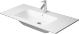 Duravit ME by Starck Möbelwaschtisch, ohne Hahnloch, Überlauf, mit Hahnlochbank, 1030 mm