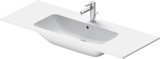 Duravit ME by Starck Furniture wash basin, 1 tap hole, overflow, with tap hole bench, 1230 mm