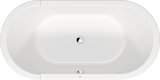 Duravit Starck Oval Badewanne freistehend 160x80cm, einer Rückenschräge, 700409, mit Acrylverkleidung und Ge...