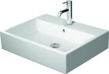 Duravit Vero Air Aufsatzbecken 60x47cm, mit Überlauf, mit Hahnlochbank, 1 Hahnloch, geschliffen, glasierte R...