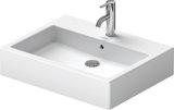 Duravit top basin Vero 60cm, with overflow, with tap hole bench, 1 tap hole