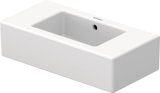 Duravit Vero Handwaschbecken, 50x25cm, 2 Hahnlöcher links und rechts vorgestochen, mit Überlauf, 070350