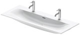 Duravit Viu Waschtisch, 1230x490mm, mit Überlauf, 2 Hahnlöcher vorgestochen, inkl. Push-Open Ventil, 2344120...