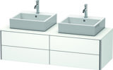 Duravit XSquare Waschtischunterbau wandhängend 140,0 x 54,8 cm, 4 Schubkästen XS4916B