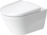 Duravit D-Neo wall-hung WC, washdown, rimless, horizontal outlet, Durafix, 370x540x400mm, 257709