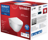 Duravit D-Neo wall-hung WC set, with wall-hung WC, incl. removable WC seat, 45780900A1