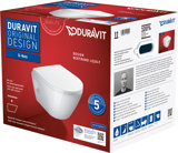 Duravit D-Neo wall-hung WC set, with wall-hung WC Compact, incl. removable WC seat, 45870900A1