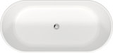 Duravit D-Neo freestanding bathtub with overflow, oval, mineral casting, 1600 x 750 mm, 7004770000000