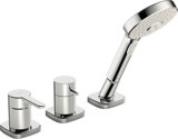 Hansa HANSADESIGNO Style ready-to-install set for bath/shower, 3-hole, soft edge rosette, 53259083