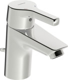 Hansa HANSAPALENO basin mixer, projection 103 mm, with pull rod, chrome, 56352203