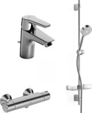 Hansa HANSAPOLO bathroom faucet set, bath spout without aerator, 46520090