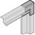 Hüppe 2-fold butt joint corner cap, for EasyStyle wall cladding, ES0206