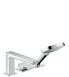 hansgrohe Metropol 3-Loch Einhebel-Wannenrandmischer, Hebelgriff, Ausladung 196mm