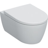 Geberit iCon Set wall-hung WC set, washdown flush, closed, Rimfree, white/matt, with WC seat, 501.663.JT.1