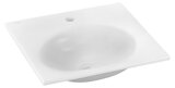 Keuco Edition 11 ceramic washbasin 31198, 438x12x438mm, with 1 tap hole, white