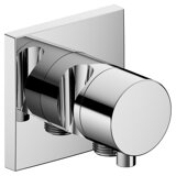 Keuco IXMO fitting 59541, shut-off valve with hose connection and concealed shower head holder, square rosette...