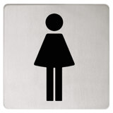 Keuco Plan door sign symbol ladies 14966, chrome-plated